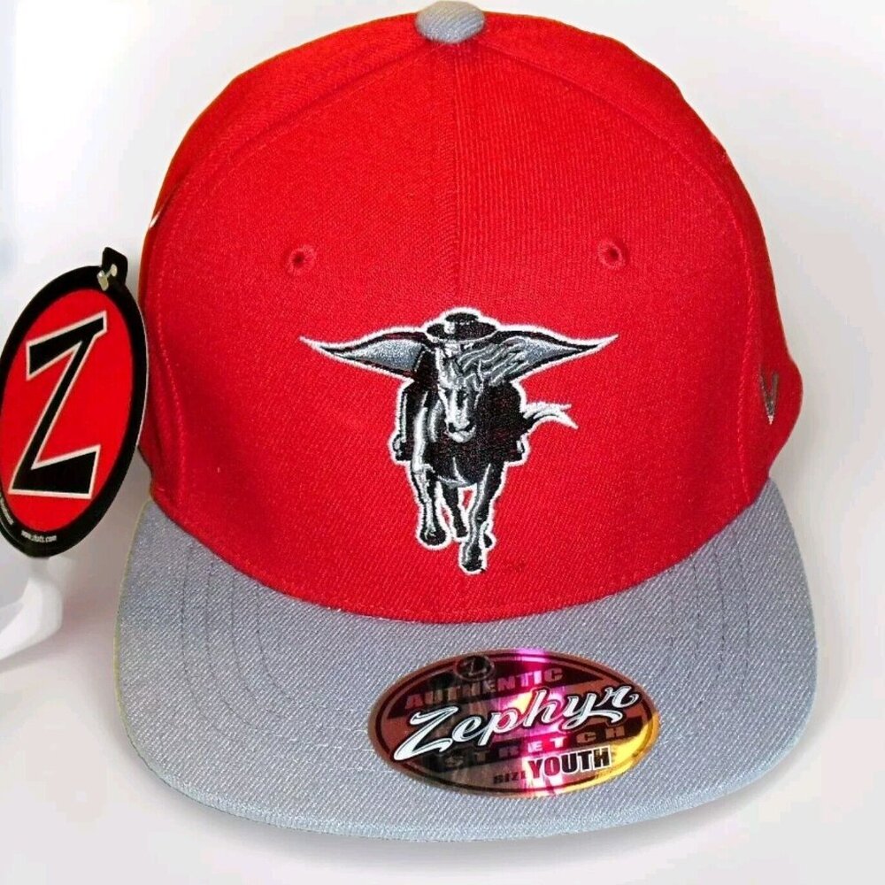 Texas Tech Red Raiders Kids Youth Boys Zephyr Stretch Fit hat cap New Ncaa